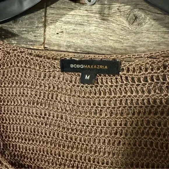 BCBGMAXAZRIA Vintage Y2K  Crochet Knit Bell Sleeve Sweater - Picture 5 of 7